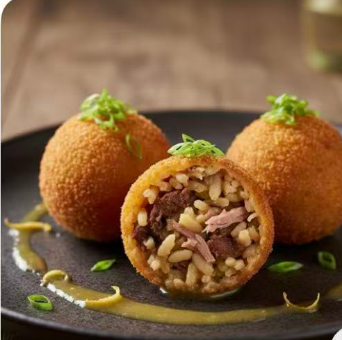 arancini with duck liver
