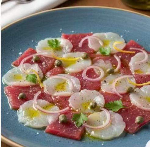 sicilian-style scallop & tuna crudo